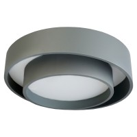 LED Плафон LUXOR 28W 3000K-4000K-6000K 2800lm 220V Ø400 mm сив Lightex