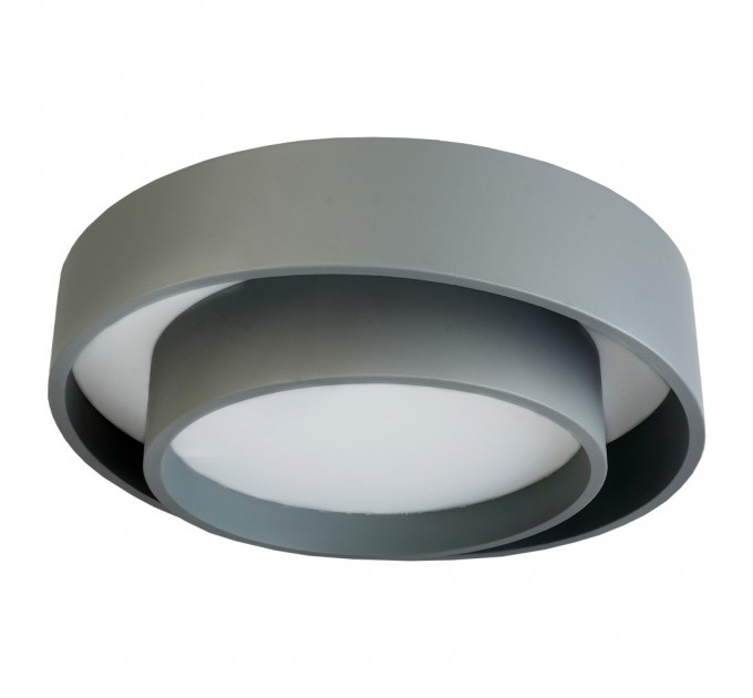 LED Плафон LUXOR 28W 3000K-4000K-6000K 2800lm 220V Ø400 mm сив Lightex