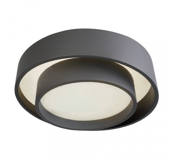 LED Плафон LUXOR 28W 3000K-4000K-6000K 2800lm 220V Ø400 mm сив Lightex