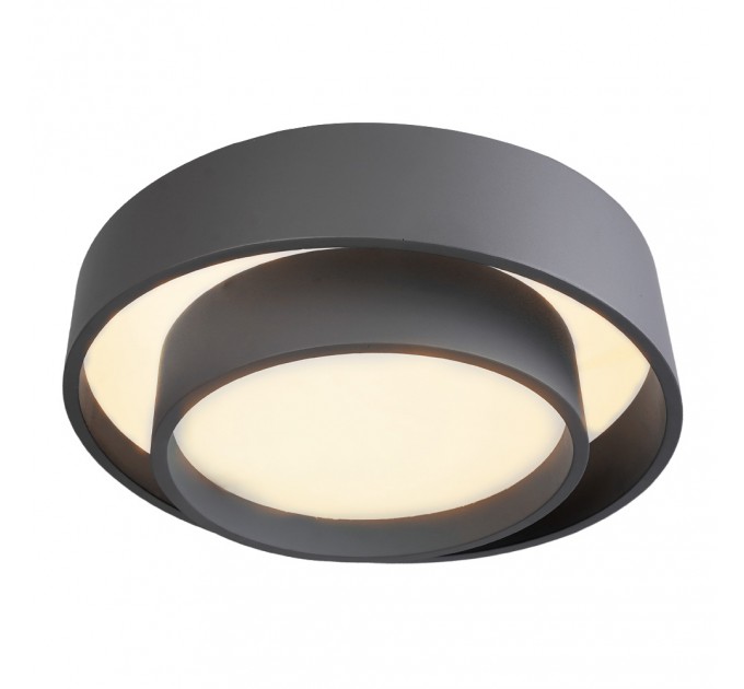 LED Плафон LUXOR 28W 3000K-4000K-6000K 2800lm 220V Ø400 mm сив Lightex