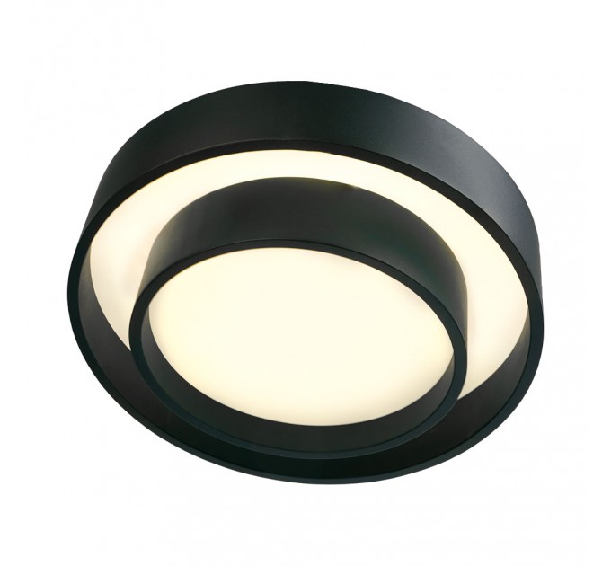 LED Плафон LUXOR 28W 3000K-4000K-6000K 2800lm 220V Ø400 mm черен Lightex