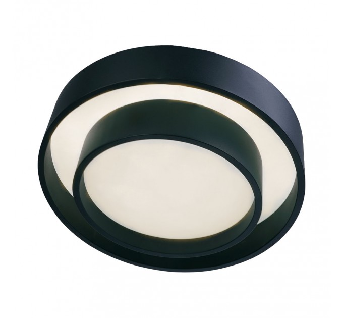 LED Плафон LUXOR 28W 3000K-4000K-6000K 2800lm 220V Ø400 mm черен Lightex