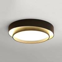 LED Плафон LUXOR 28W 3000K-4000K-6000K 2800lm 220V Ø400 mm черен Lightex