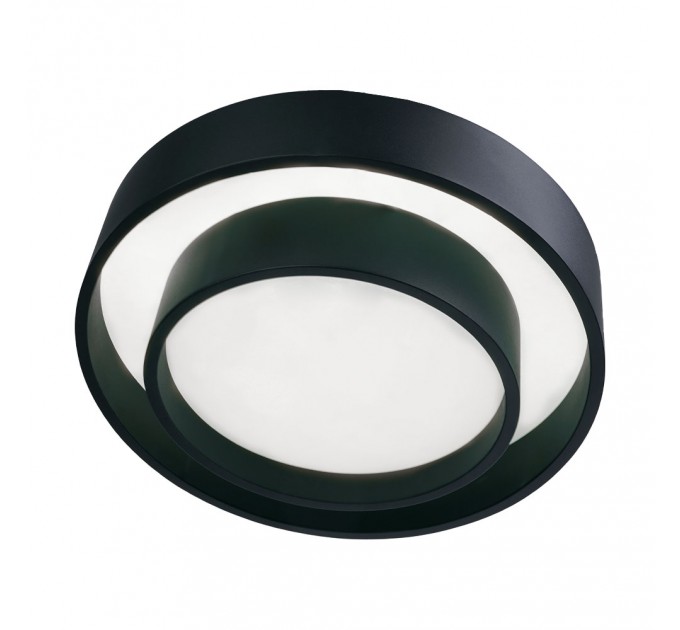 LED Плафон LUXOR 28W 3000K-4000K-6000K 2800lm 220V Ø400 mm черен Lightex