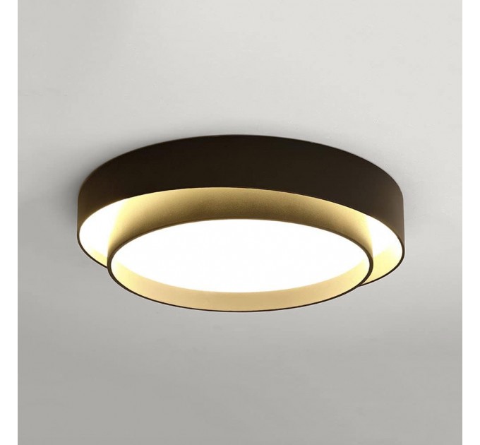 LED Плафон LUXOR 28W 3000K-4000K-6000K 2800lm 220V Ø400 mm черен Lightex