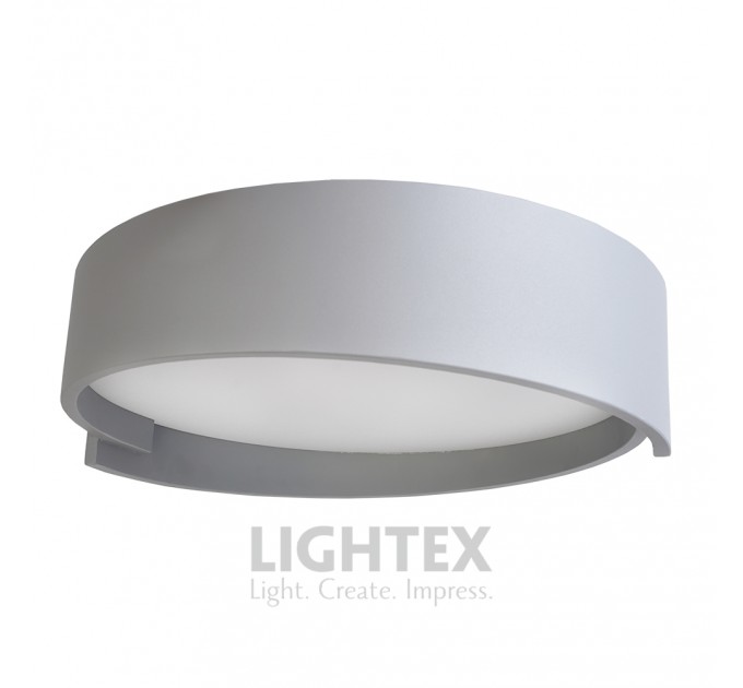 LED Плафон BOSTON 28W 3000K-4000K-6000K 2800lm 220V Ø400 mm сив Lightex