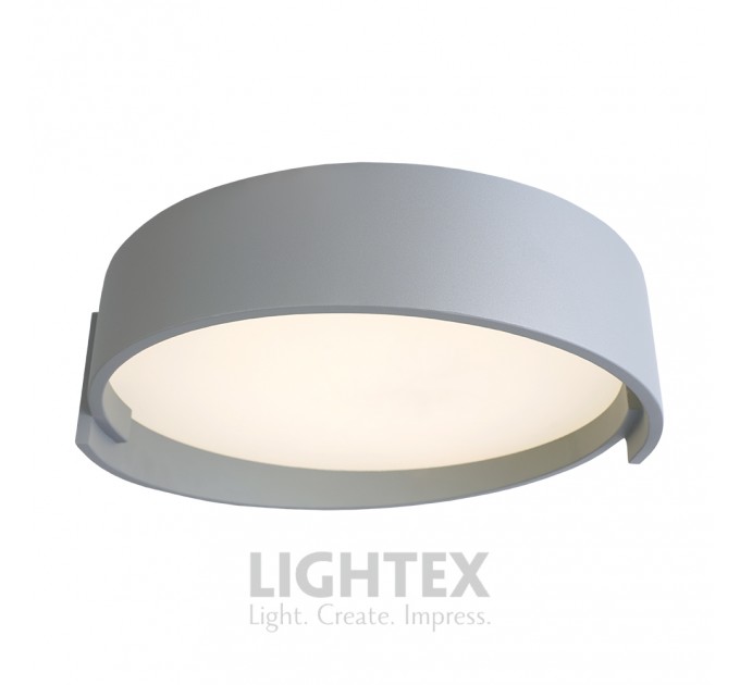 LED Плафон BOSTON 28W 3000K-4000K-6000K 2800lm 220V Ø400 mm сив Lightex