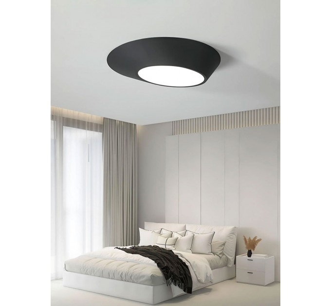 LED Плафон GIBSON 24W 3000K-4000K-6000K 1920lm 220V Ø500 mm черен Lightex
