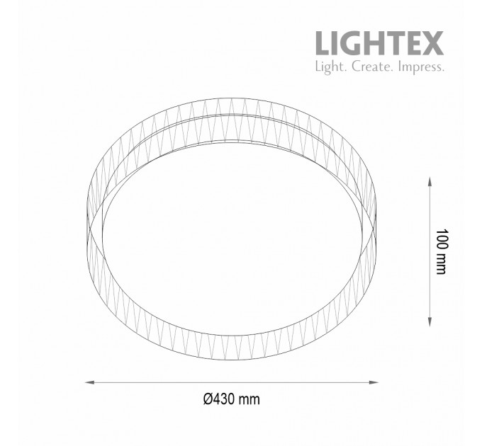 LED плафон SOUL max.54W 3000K-4000K-6500K 4800lm 220V димируем с дистанционно Ø430 mm x H100 mm Lightex