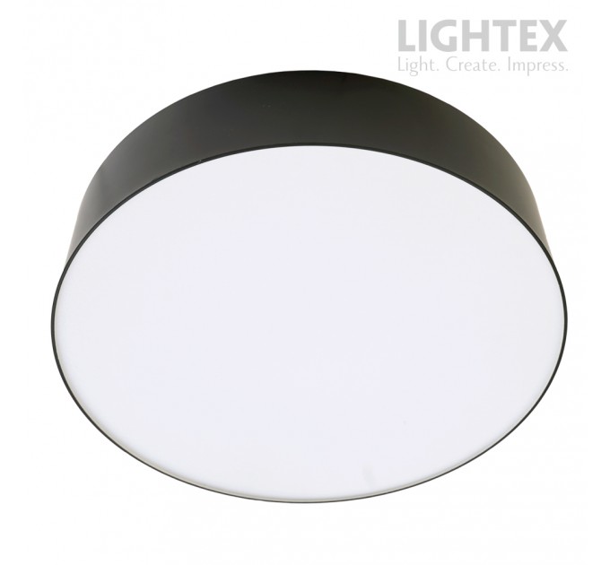 LED плафон OLAF max.18W 3000K-4000K-6500K 2400lm 220V Ø300 mm x H70 mm черен Lightex
