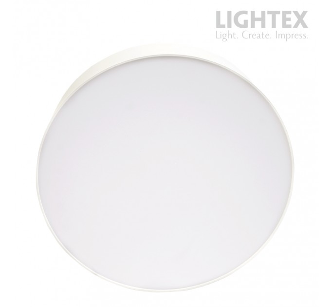LED плафон OLAF max.18W 3000K-4000K-6500K 2400lm 220V Ø300 mm x H70 mm бял Lightex