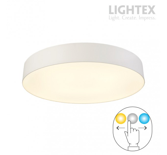 LED плафон OLAF max.18W 3000K-4000K-6500K 2400lm 220V Ø300 mm x H70 mm бял Lightex