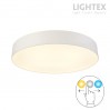 LED плафон OLAF max.18W 3000K-4000K-6500K 2400lm 220V Ø300 mm x H70 mm бял Lightex