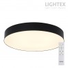 LED плафон OLAF max.72W 3000K-4000K-6500K 6100lm 220V димируем с дистанционно Ø500 mm x H70 mm черен Lightex