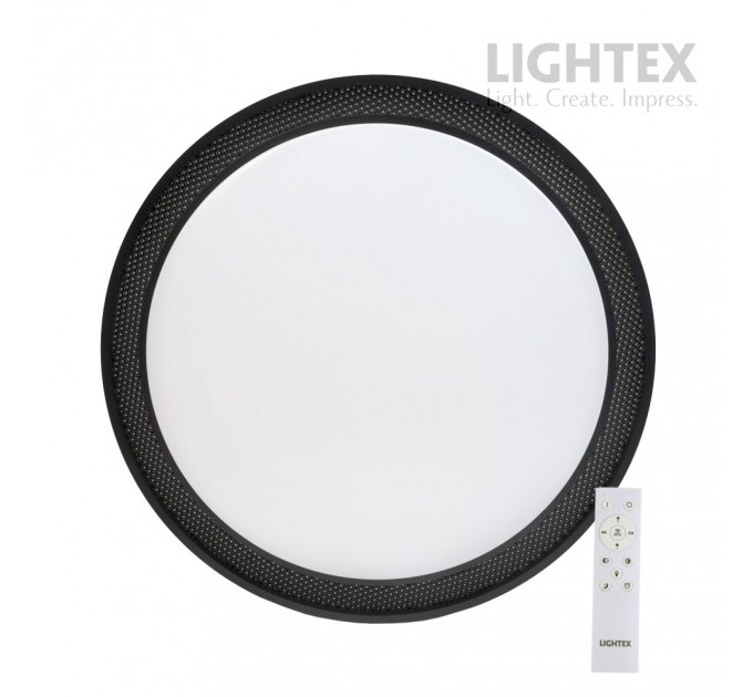 LED плафон CALIFORNIA max.72W 3000K-4000K-6500K 6000lm 220V димируем с дистанционно Ø500 mm x H70 mm черен Lightex