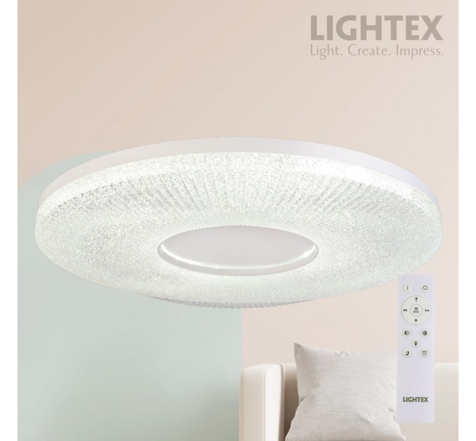 LED плафон CHANTAL max.72W 3000K-4000K-6500K 6900lm 220V димируем с дистанционно Ø500 mm Lightex