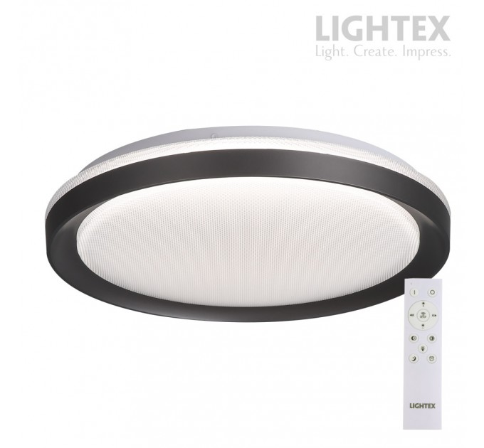 LED плафон GALAXY max.54W 3000K-4000K-6500K 5100lm 220V димируем с дистанционно Ø400 mm графит Lightex