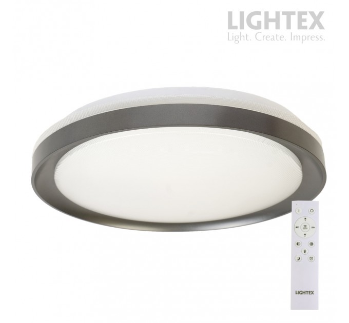 LED плафон GALAXY max.54W 3000K-4000K-6500K 5100lm 220V димируем с дистанционно Ø400 mm графит Lightex