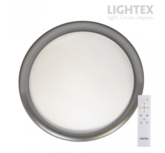 LED плафон GALAXY max.54W 3000K-4000K-6500K 5100lm 220V димируем с дистанционно Ø400 mm графит Lightex