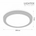 LED плафон GALAXY max.54W 3000K-4000K-6500K 5100lm 220V димируем с дистанционно Ø400 mm графит Lightex