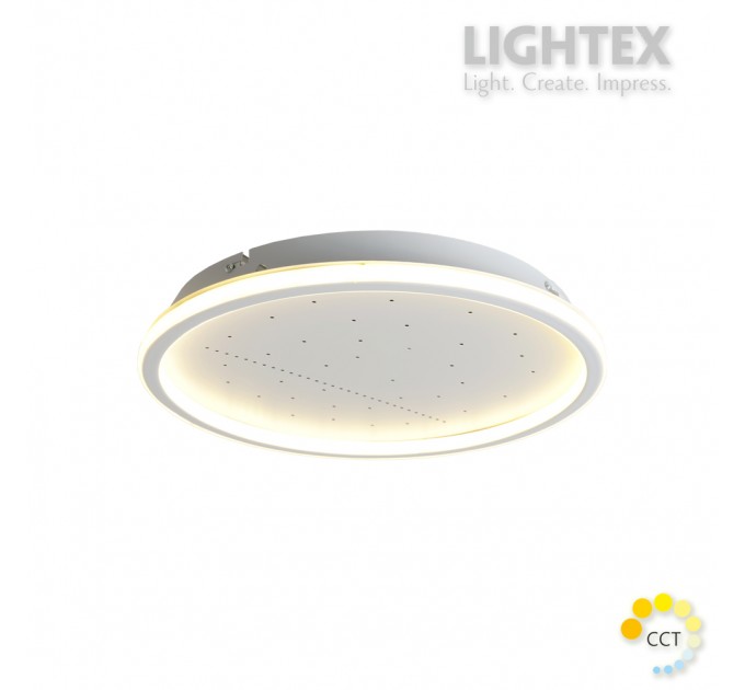 LED SMART плафон VENERA 50W 3000K-4000K-6500K 5000lm 220V димируем с дистанционно Ø400 mm Lightex