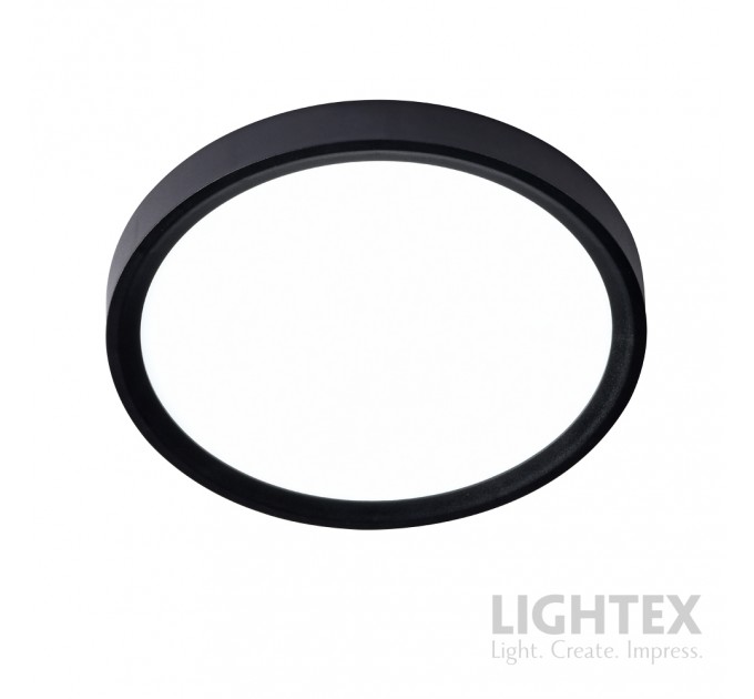 LED плафон SLENG 18W 3000K-4000K-6500K 1850lm 220V Ø230x25mm черен Lightex