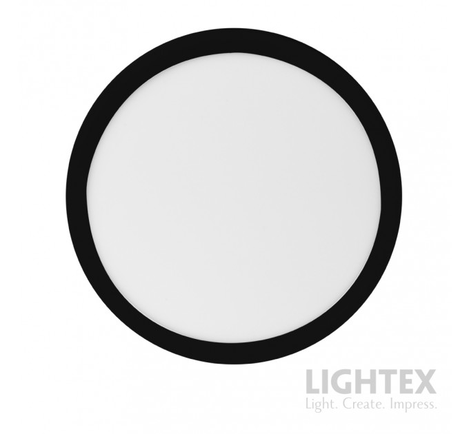 LED плафон SLENG 18W 3000K-4000K-6500K 1850lm 220V Ø230x25mm черен Lightex