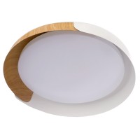 LED Плафон CABANA 24W 3000K-4000K-6000K 2400lm 220V Ø460 mm бял+дърво Lightex LED Плафон CABANA 24W 3000K-4000K-6000K 2400lm 220V Ø460 mm бял+дърво Lightex