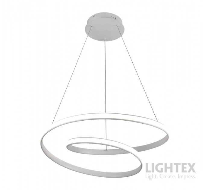 LED Полилей CATERINA бял с дистанционно 60W 3000K-6500K 3600lm  220V Ø550x80 mm Lightex