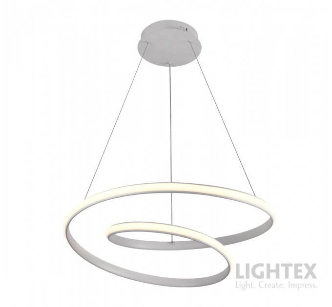 LED Полилей CATERINA бял с дистанционно 60W 3000K-6500K 3600lm  220V Ø550x80 mm Lightex