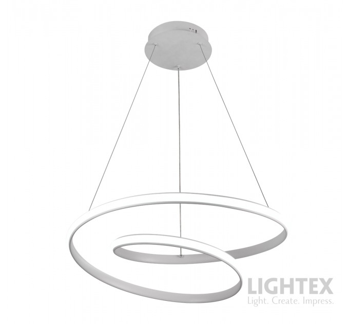 LED Полилей CATERINA бял с дистанционно 60W 3000K-6500K 3600lm  220V Ø550x80 mm Lightex