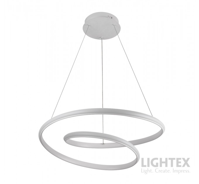 LED Полилей CATERINA бял с дистанционно 60W 3000K-6500K 3600lm  220V Ø550x80 mm Lightex