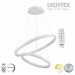 LED Полилей CATERINA бял с дистанционно 74W 3000K-6500K 4760lm 220V Ø600+Ø400 x1000 mm Lightex