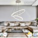 LED Полилей CATERINA бял с дистанционно 74W 3000K-6500K 4760lm 220V Ø600+Ø400 x1000 mm Lightex