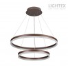 LED Полилей CATERINA кафяв с дистанционно 74W 3000K-6500K 4760lm 220V Ø600+Ø400 x1000 mm Lightex