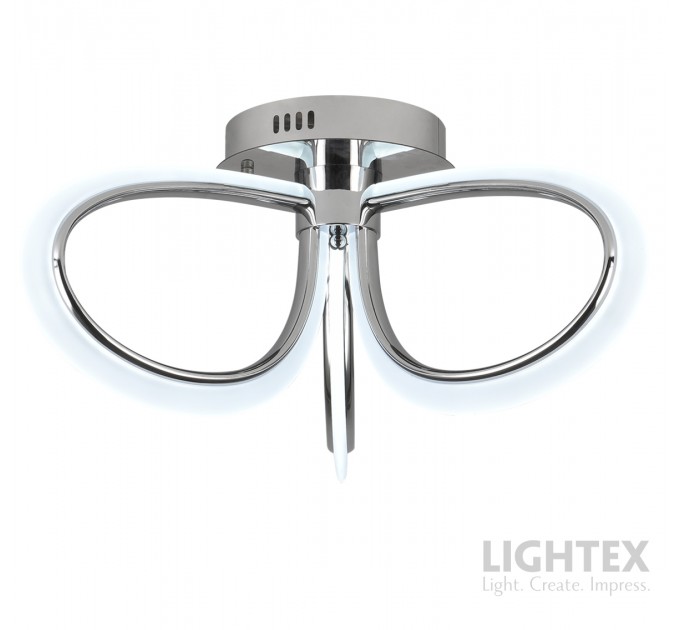 LED Полилей OLYMPIA 40W 3000K-6500K 1640lm  220V с дистанционно димируем Ø600хH260 mm хром Lightex