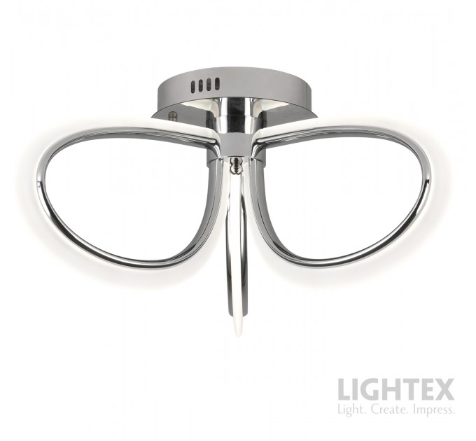 LED Полилей OLYMPIA 40W 3000K-6500K 1640lm  220V с дистанционно димируем Ø600хH260 mm хром Lightex