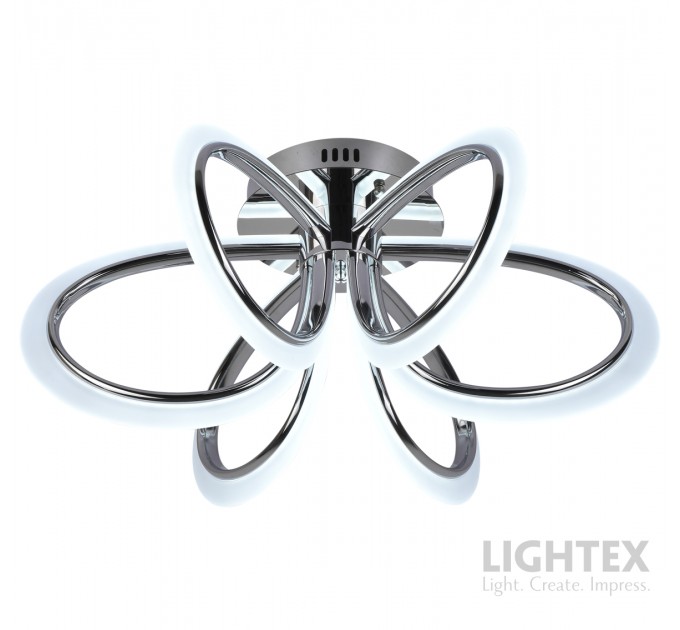 LED Полилей OLYMPIA 78W 3000K-6500K 3220lm  220V с дистанционно димируем Ø600хH260 mm хром Lightex