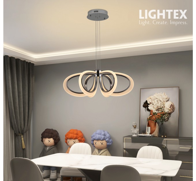 LED Пендел OLYMPIA 78W 3000K-6500K 3220lm  220V с дистанционно димируем Ø600хH1000 mm хром Lightex