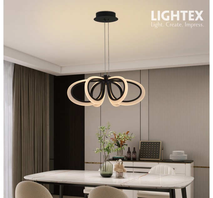 LED Пендел OLYMPIA 78W 3000K-6500K 3220lm 220V с дистанционно димируем Ø600хH1000 mm черен Lightex