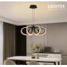 LED Пендел OLYMPIA 78W 3000K-6500K 3220lm 220V с дистанционно димируем Ø600хH1000 mm черен Lightex