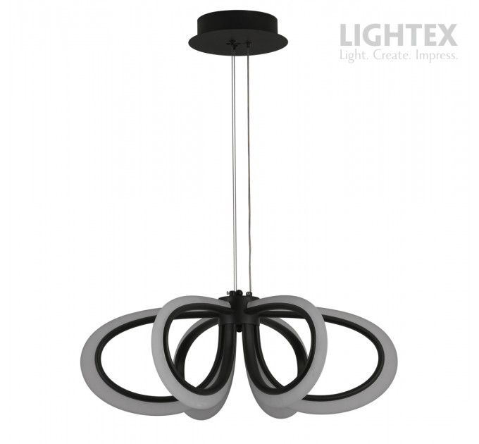 LED Пендел OLYMPIA 78W 3000K-6500K 3220lm 220V с дистанционно димируем Ø600хH1000 mm черен Lightex
