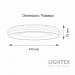 LED Плафон ADORA max.78W 3000K-4000K-6500K 6490lm 220V димируем с дистанционно Ø470xH70 mm графит Lightex