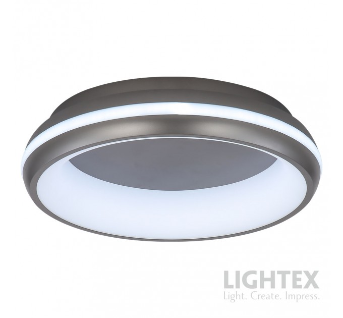 LED Плафон ADORA max.78W 3000K-4000K-6500K 6490lm 220V димируем с дистанционно Ø470xH70 mm графит Lightex