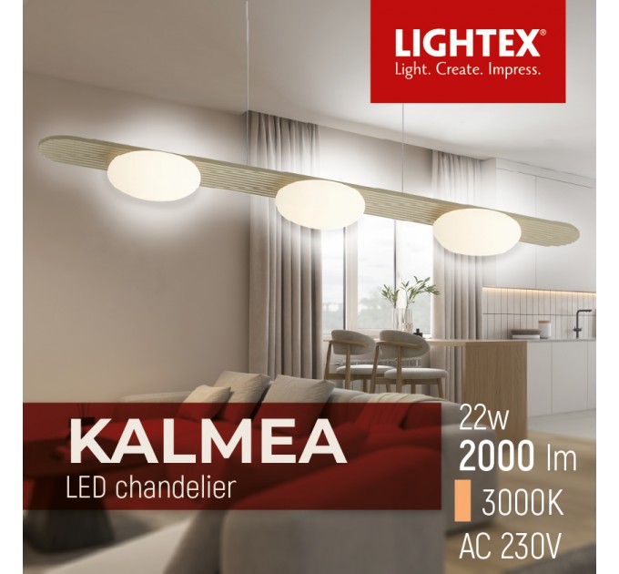 LED полилей KALMEA 22W 3000K 220V 2000lm 1000x165mm каки Lightex