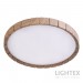 LED плафон GORDON max.54W 3000K-4000K-6500K 3240lm 220V димируем с дистанционно Ø385 mm тъмно дърво Lightex