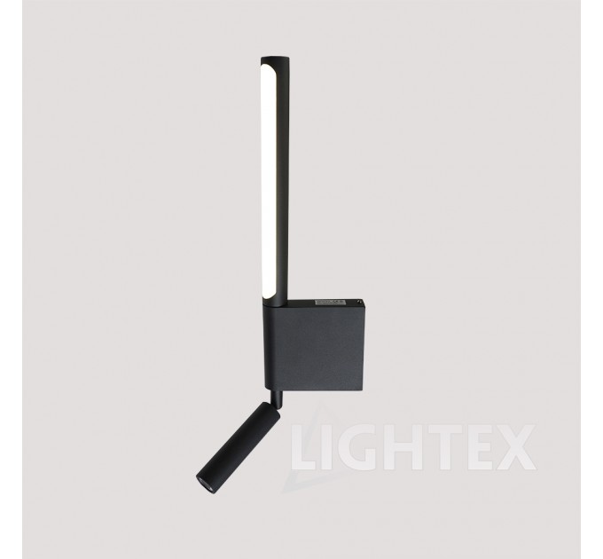 LED аплик с чупещо рамо UBIS 9W+3W 4000K 220V 990lm черен с ключ  Lightex