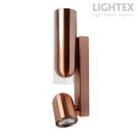 LED Аплик ATLANTA 2x5W 4000K 220V 750lm розово злато Lightex