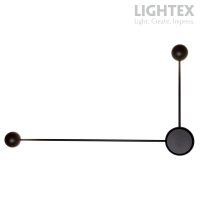 LED Аплик SYMMETRY 2x5W 4000K 220V 720lm черен 400x80x700mm Lightex
