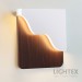 LED аплик FLOW 6W 3000K 220V 360lm 250x250x30mm бял+тъмно дърво Lightex